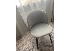 Стул на металлокаркасе Gabi 1 бежевый / черный с серебряными наконечниками фото покупателя 773