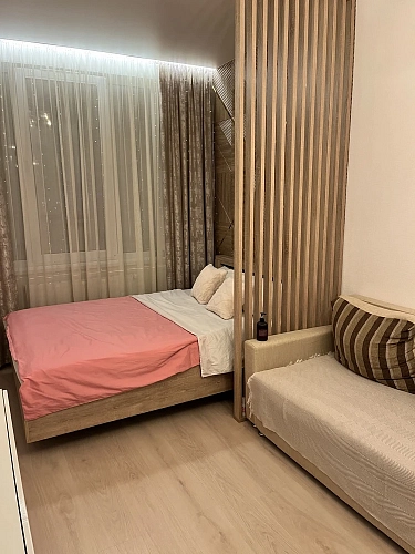 Полутораспальная кровать Магантия 140х200 с ПМ парящая дуб баррик фото покупателя 8