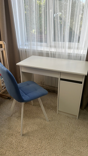 Стул на металлокаркасе Чилли К темно-серый (velutto 32) / черный фото покупателя 257