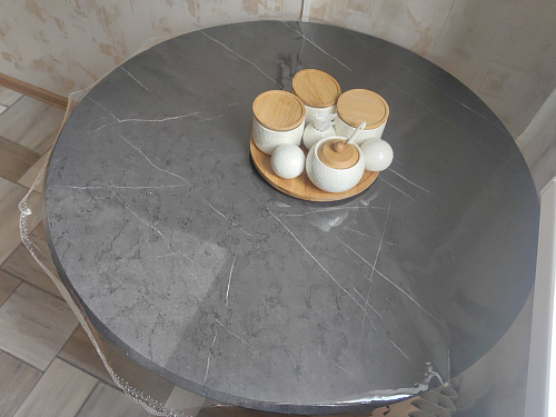 Стол Тулип 90х73 дуб вотан / белый фото покупателя 127