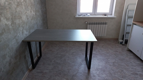 Стол Лота Лофт 120 32 мм бетон / черный матовый фото покупателя 270