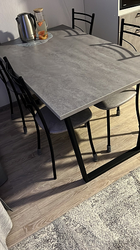 Деревянный стол Лота Лофт 120х75 белый матовый / дуб крафт золотой фото покупателя 513