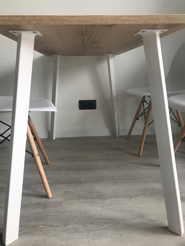 Стол Тринити Лофт 120 25 мм черный матовый / дуб делано темный фото покупателя 158