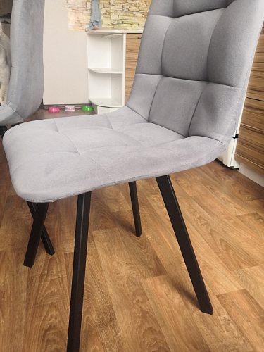 Стул на металлокаркасе Чилли синяя ткань / белый фото покупателя 1254