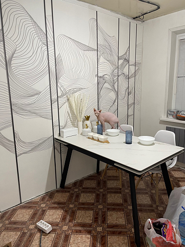 Керамический стол Норман 140(200)х80 серый мрамор larka grey / черный фото покупателя 47