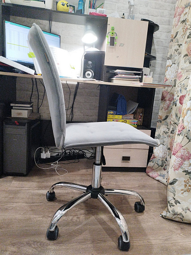 Компьютерное кресло One/Ван флок серый 29 фото покупателя 100