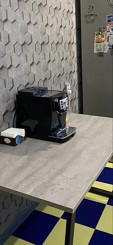 Стол Лота Лофт 120 32 мм бетон / черный матовый фото покупателя 9