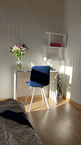 Стул на металлокаркасе Чилли бежевый / белый каркас фото покупателя 892