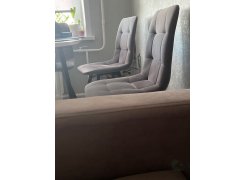 Стул на металлокаркасе Чилли синяя ткань / белый фото покупателя 495