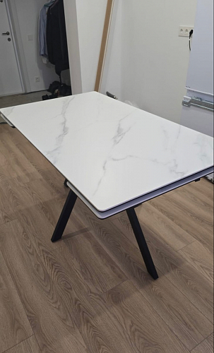 Керамический стол Вилли 140(200)х80х75 черный мрамор shakespeare black / черный фото покупателя 51