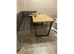 Стол Лота Лофт 140 25 мм юта / белый матовый фото покупателя 90