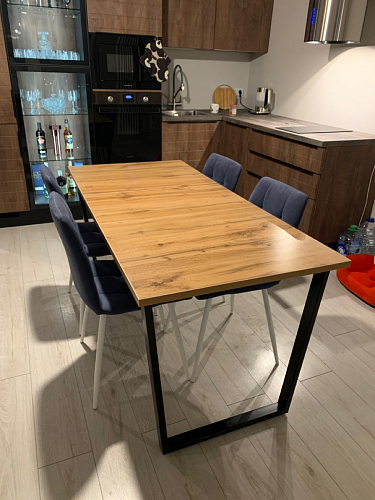 Деревянный стол Лота Лофт 140х80 черный матовый / бетон светлый фото покупателя 74