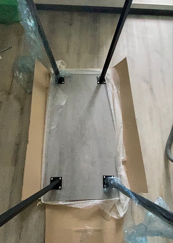 Стол Тринити Лофт 120 32 мм дуб галифакс табако / черный матовый фото покупателя 89