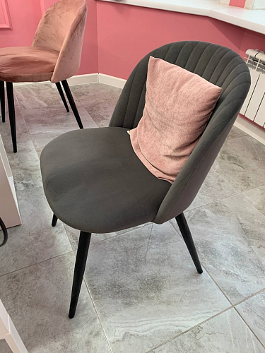 Стул на металлокаркасе Gabi 1 light purple / black / gold фото покупателя 70