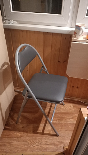 Стул на металлокаркасе Gikat серый полимер / светлый мусс фото покупателя 5