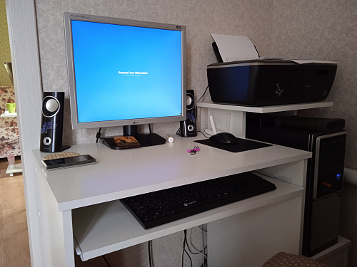 Компьютерный стол Джаз-24 левый дуб молочный фото покупателя 159