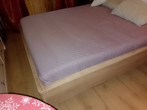 Двуспальная кровать Клауд 160х200 парящая дуб крафт золотой / антрацит фото покупателя 149