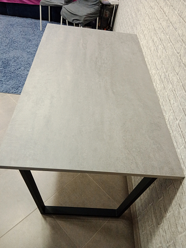 Стол Лота Лофт 120 32 мм бетон / черный матовый фото покупателя 171