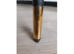 Стул на металлокаркасе Gabi 1 бежевый / черный с серебряными наконечниками фото покупателя 512