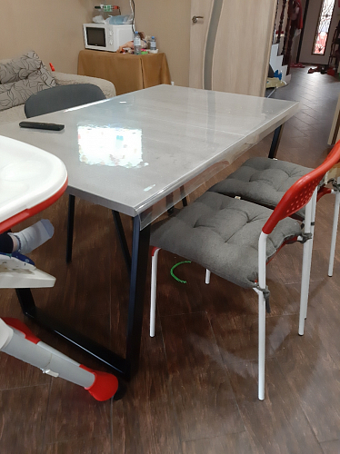 Стол раскладной Лота Лофт 120 25 мм юта / черный матовый фото покупателя 557