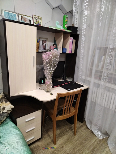 Стол компьютерный КСТ-16 бетон / белый фото покупателя 94