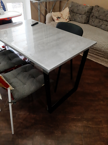 Деревянный стол Лота Лофт 140х80 дуб крафт табачный / черный матовый фото покупателя 555