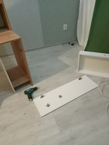 Письменный стол Комфорт 12.71 дуб золотой craft / белая аляска фото покупателя 129