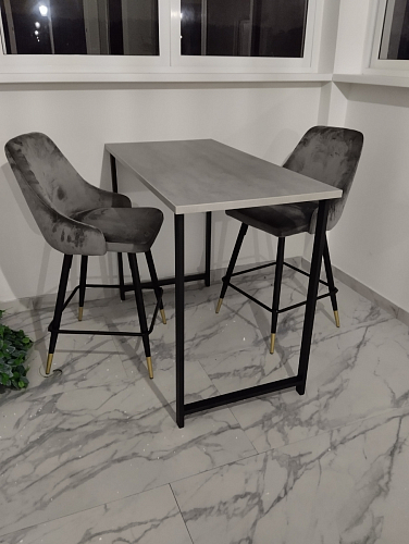 Барная стойка Дилан Лофт 120х60х90 бетон фото покупателя 78