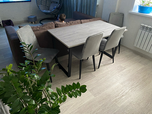 Деревянный стол Лота Лофт 140х80 дуб крафт табачный / черный матовый фото покупателя 60