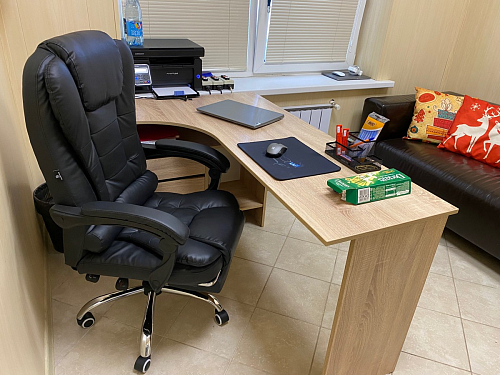 Письменный стол СПм-25 левый белый  - Уцененный экземпляр фото покупателя 74