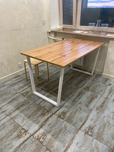 Деревянный стол Лота Лофт 140х80 черный матовый / бетон светлый фото покупателя 686