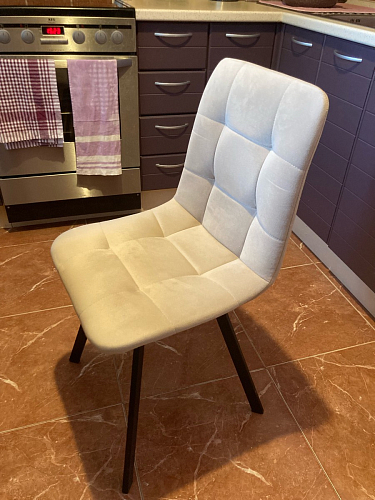 Стул на металлокаркасе Чилли черный / зеленый фото покупателя 878