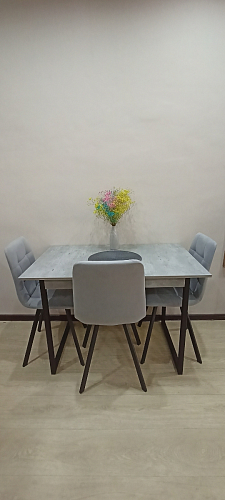 Стул на металлокаркасе Чилли черный / зеленый фото покупателя 1373