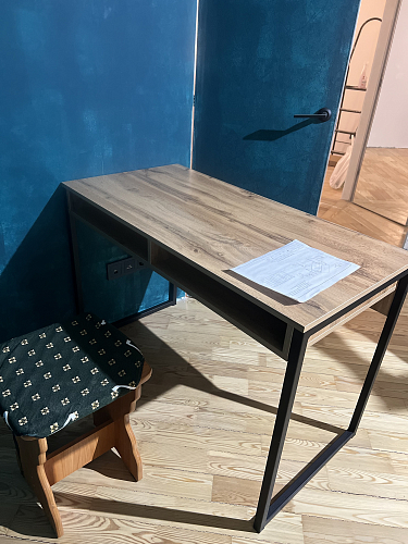 Письменный стол Леон Лофт дуб делано светлый / белый матовый фото покупателя 207