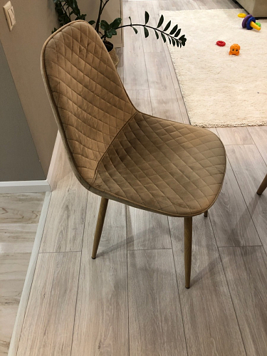 Стул на металлокаркасе Capri dark beige / white фото покупателя 91