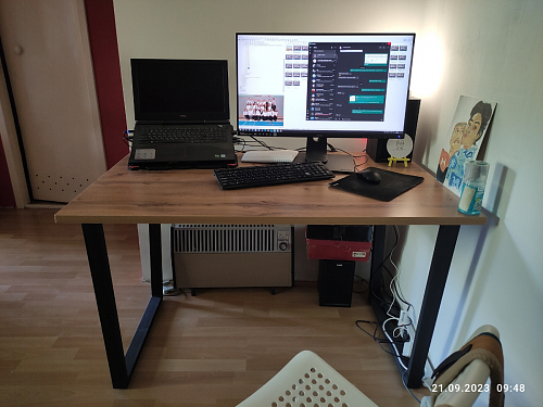 Деревянный стол Лота Лофт 140х80 дуб крафт табачный / черный матовый фото покупателя 816