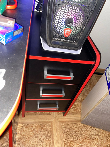 Тумба Ханна черная / красная  - Уцененный экземпляр фото покупателя 121