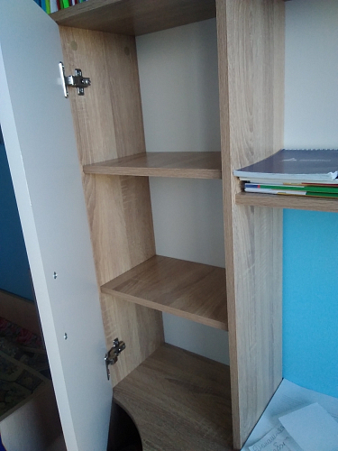 Компьютерный стол КСТ-16 левый дуб сонома / белый фото покупателя 56