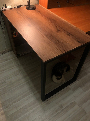 Письменный стол Битти Лофт 116х60х75 дуб делано светлый / белый матовый фото покупателя 3