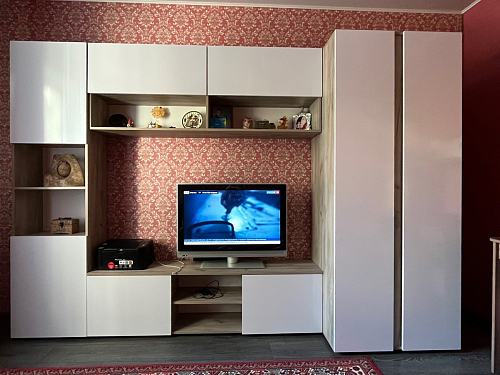 Модульная гостиная Алетра дуб крафт серый / глянец белый комплектация 1 фото покупателя 8