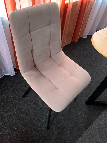 Стул на металлокаркасе Чилли бежевый / белый каркас фото покупателя 829