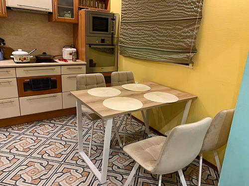 Деревянный стол Барон О 200 х 90 белая пленка шагрень / белый фото покупателя 56