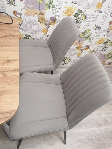 Комплект стульев Вейв 4 шт светло-серый / черный фото покупателя 52