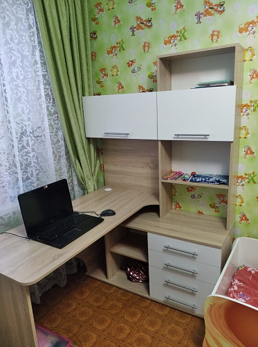 Компьютерный стол КСТ-14.1Л левый дуб сонома / белый фото покупателя 1