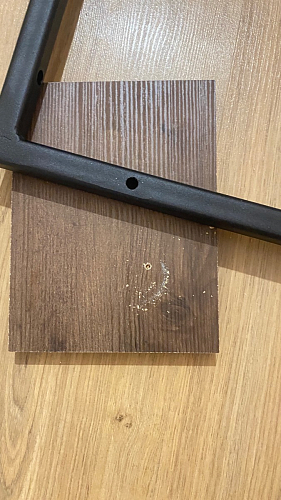 Письменный стол Лео Лофт черный матовый / дуб делано темный фото покупателя 18