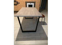 Деревянный стол Лота Лофт 120(160)х75 черный матовый / бетон светлый фото покупателя 421