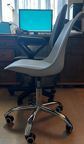 Компьютерное кресло Kolin с подушкой clear / white фото покупателя 289