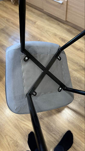 Стул на металлокаркасе Седа К кирпичный / черный фото покупателя 48