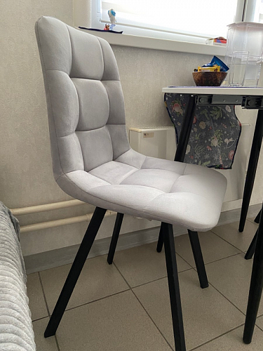 Стул на металлокаркасе Чилли черный / зеленый фото покупателя 1418