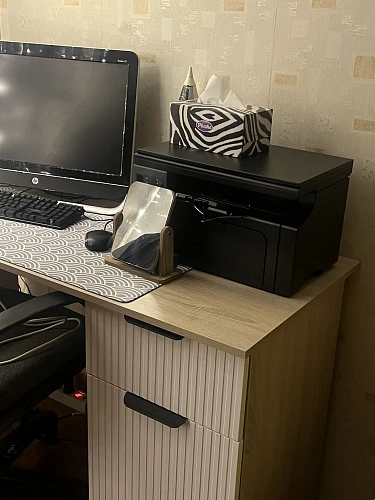 Письменный стол Стокгольм СТП03-1200 дуб сонома / line софт пломбир фото покупателя 24